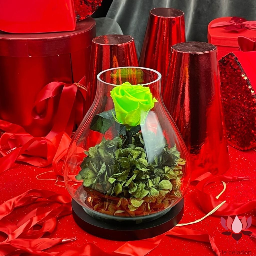 Luxury Eternal Flower Green Rose Fleuriste à Casablanca Fleuriste