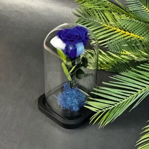 Cloche Éternelle – Rose Bleu Royal 20cm*10cm