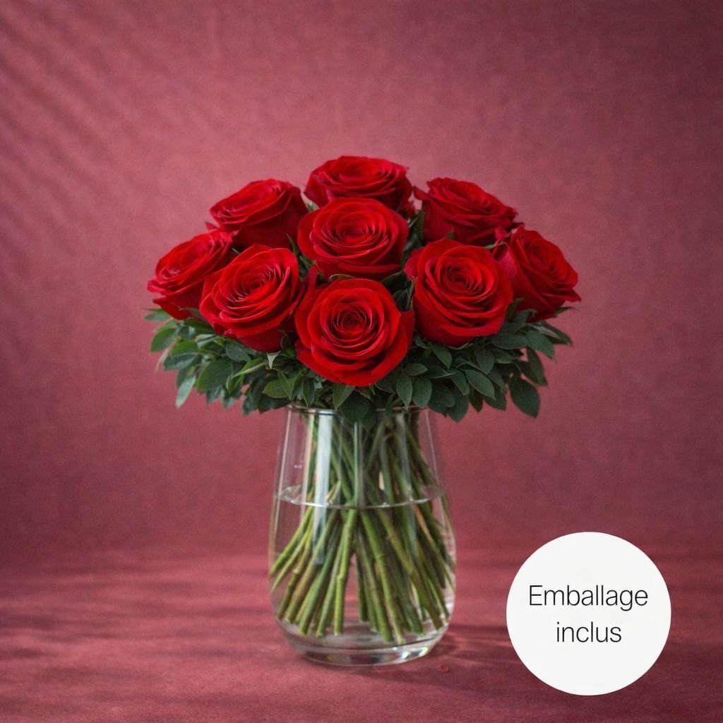 Bouquet 10 Roses Rouges – L’Édition Saint-Valentin 2026 - Fleuriste à ...
