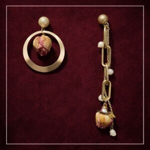 Boucles Fleurs Séchées Élégance Dorée 3