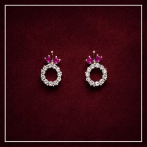 Boucles Couronne Rosée – Argent 925 4