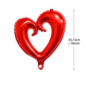 Ballon Aluminium Cœur Rouge 18 Pouces (45,72 cm) 38