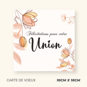 Carte Féliciations Union 39