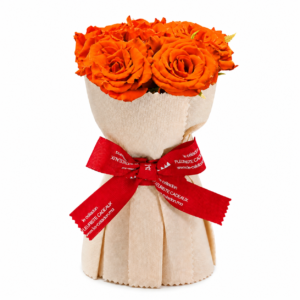 Le Céladon Bouquet de roses ORANGE 40