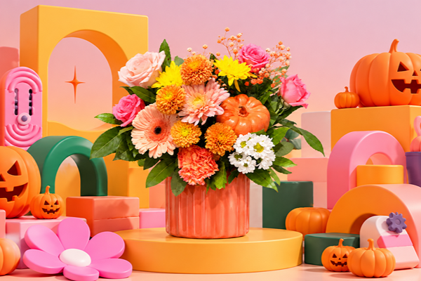 Bouquet d’Halloween aux couleurs pastel (1) Bouquet d’Halloween aux couleurs pastel (1)
